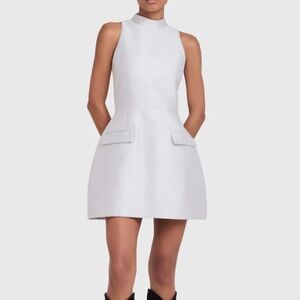 Amanda Uprichard Silver Mini Dress